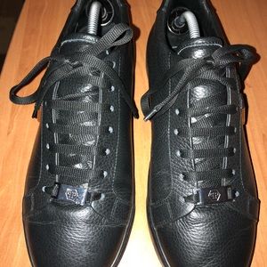 SOLD! Philipp Plein black leather sneakers